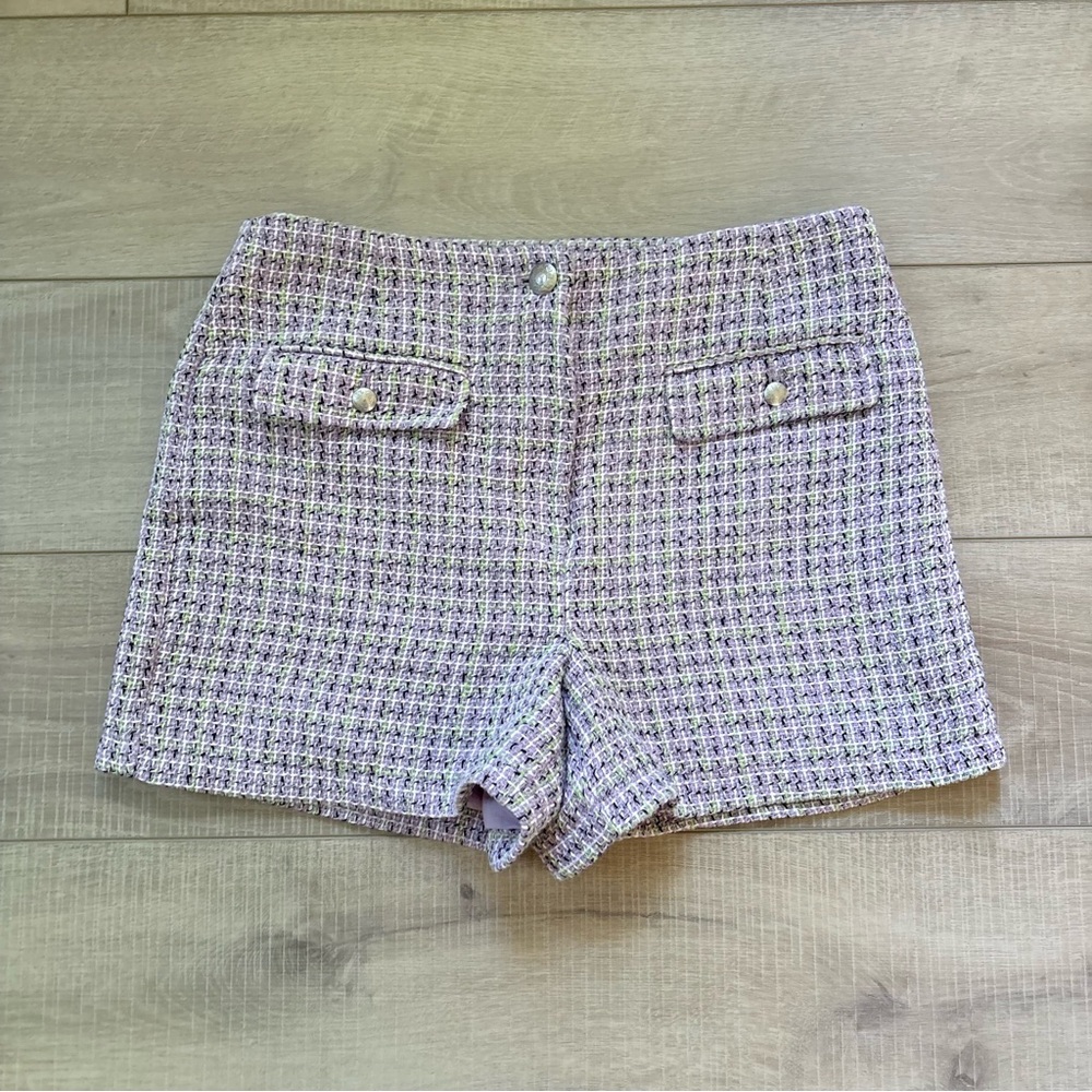 LOFT Lavender Tweed Women Shorts - Picture 2 of 8